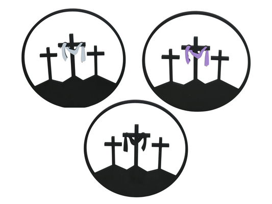 Easter Crosses Wall Decor – Three Crosses Wall Art