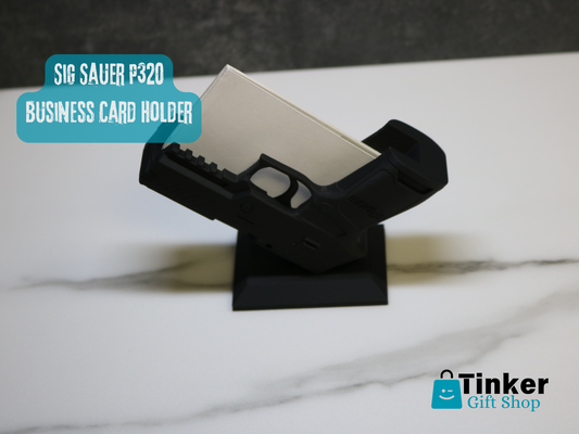 Sig Sauer P320 Business Card Holder – Tactical Desk Display
