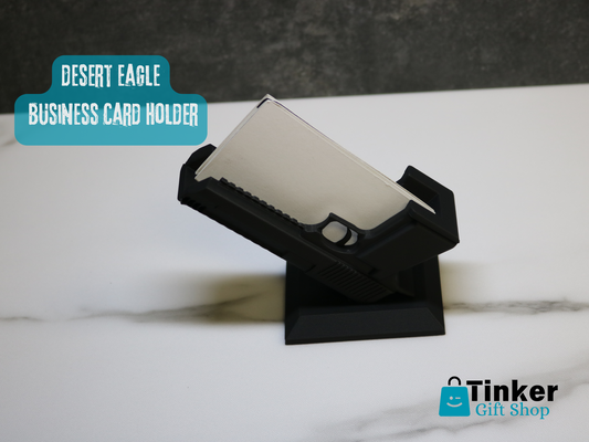 Desert Eagle Business Card Holder – Bold Pistol Desk Display for Gun Lovers