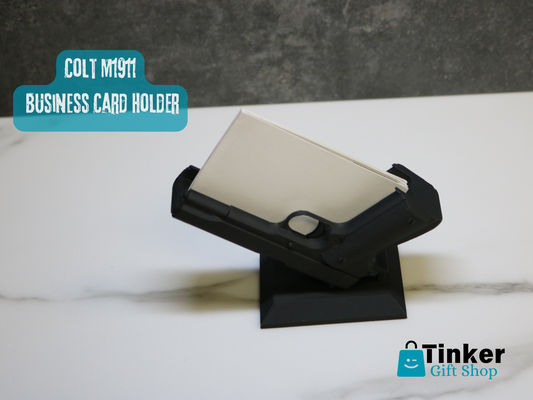 Colt M1911 Pistol Business Card Holder – Classic Firearm Desk Display